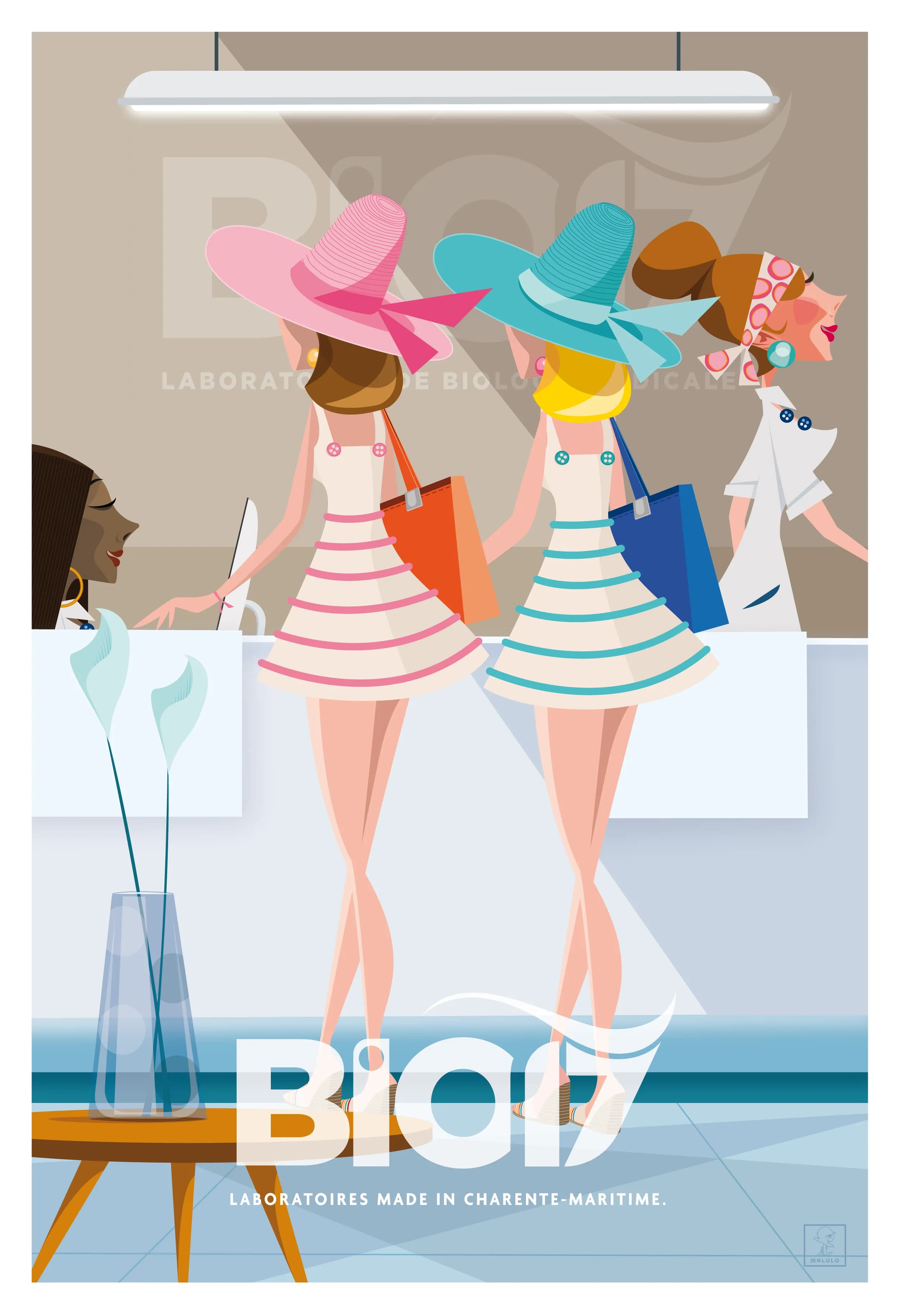 Affiche de la campagne Bio17 : à l'accueil du laboratoire